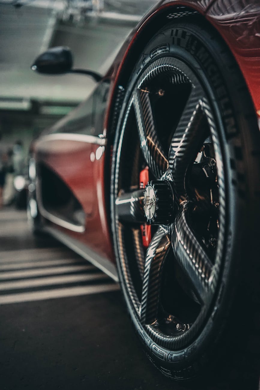 close up shot of a car tire