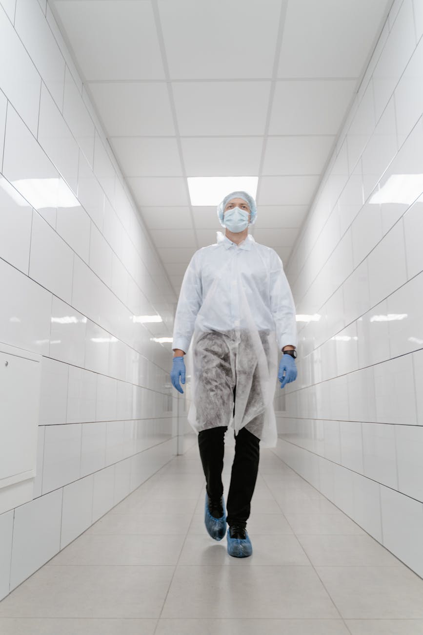 man walking technology white
