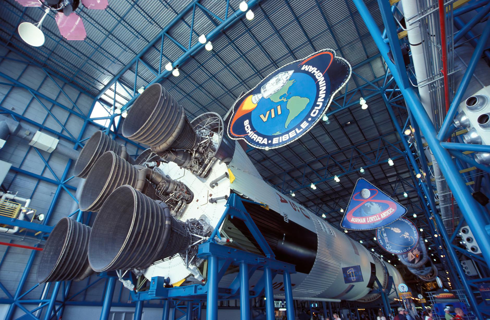 saturn v rocket display at kennedy space center
