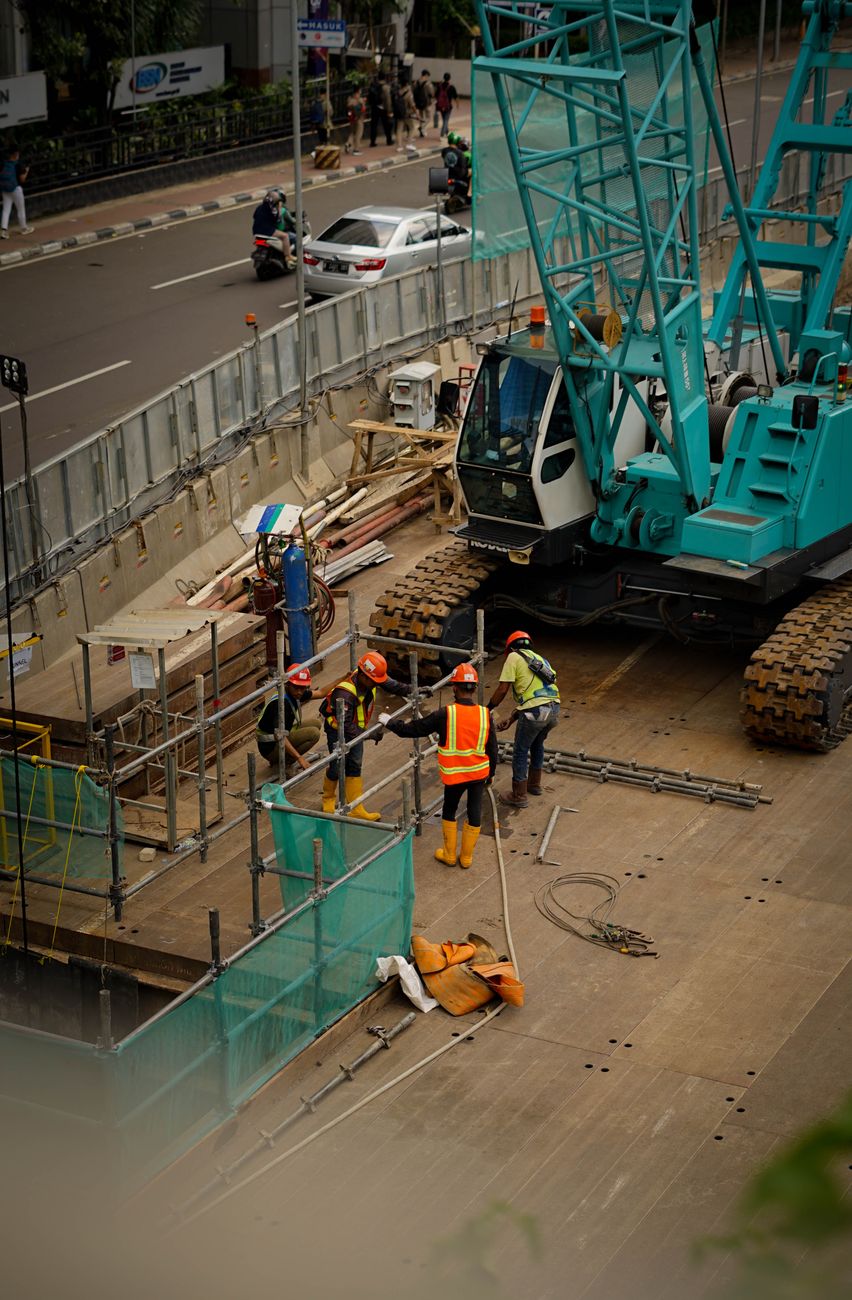 workers at construction site